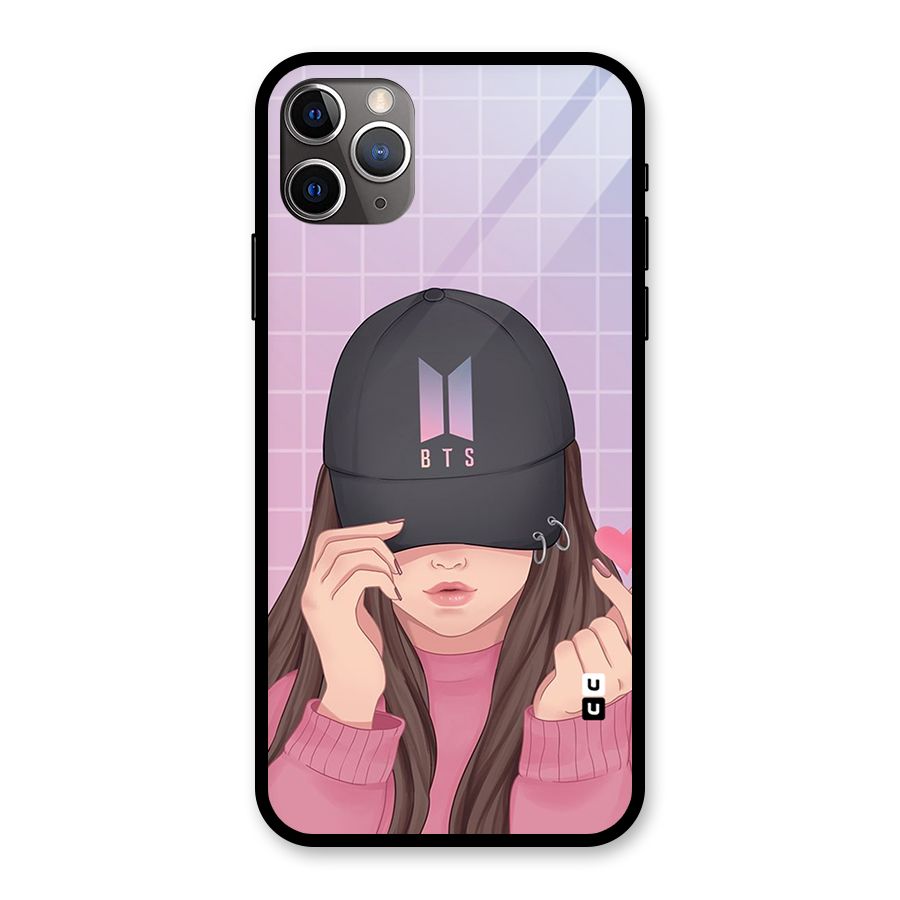 Anime Beautiful BTS Girl Glass Back Case for iPhone 11 Pro Max