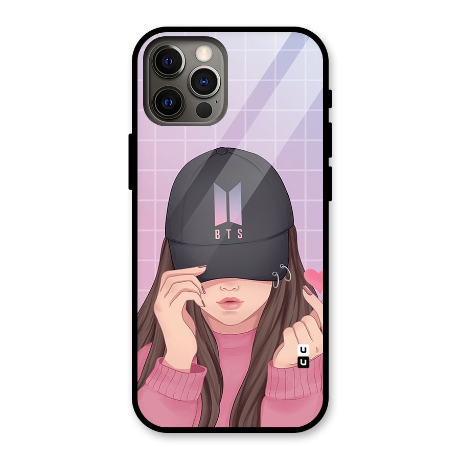 Anime Beautiful BTS Girl Glass Back Case for iPhone 12 Pro