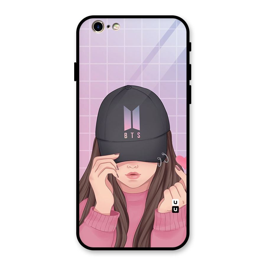 Anime Beautiful BTS Girl Glass Back Case for iPhone 6 6S