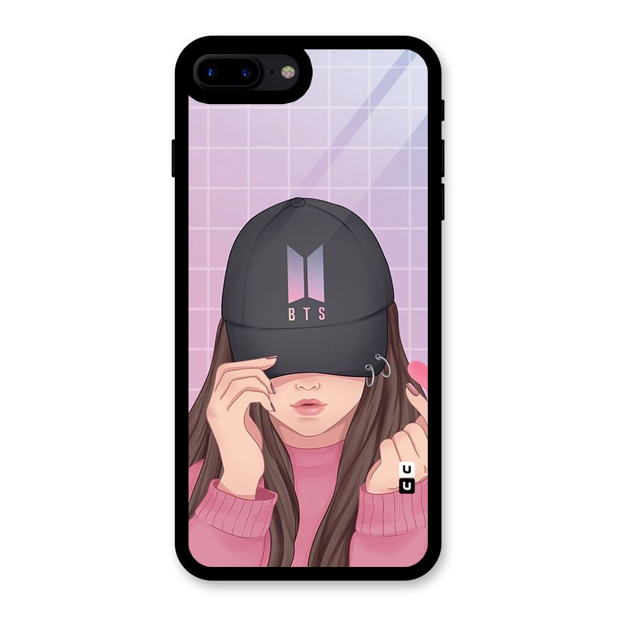 Anime Beautiful BTS Girl Glass Back Case for iPhone 8 Plus