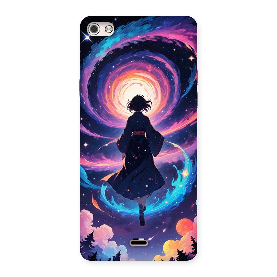 Anime Galaxy Girl Back Case for Canvas Silver 5