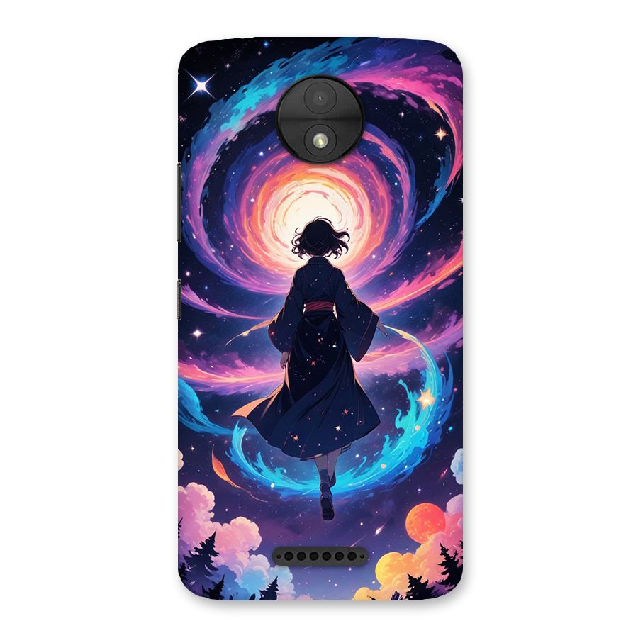 Anime Galaxy Girl Back Case for Moto C