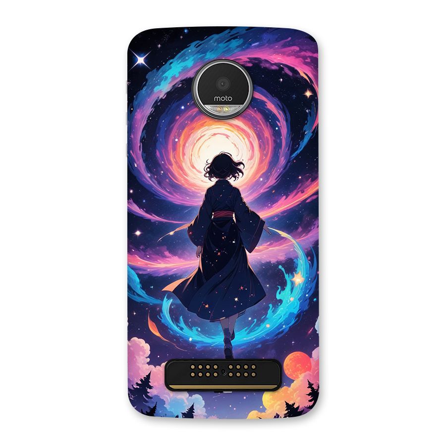 Anime Galaxy Girl Back Case for Moto Z Play