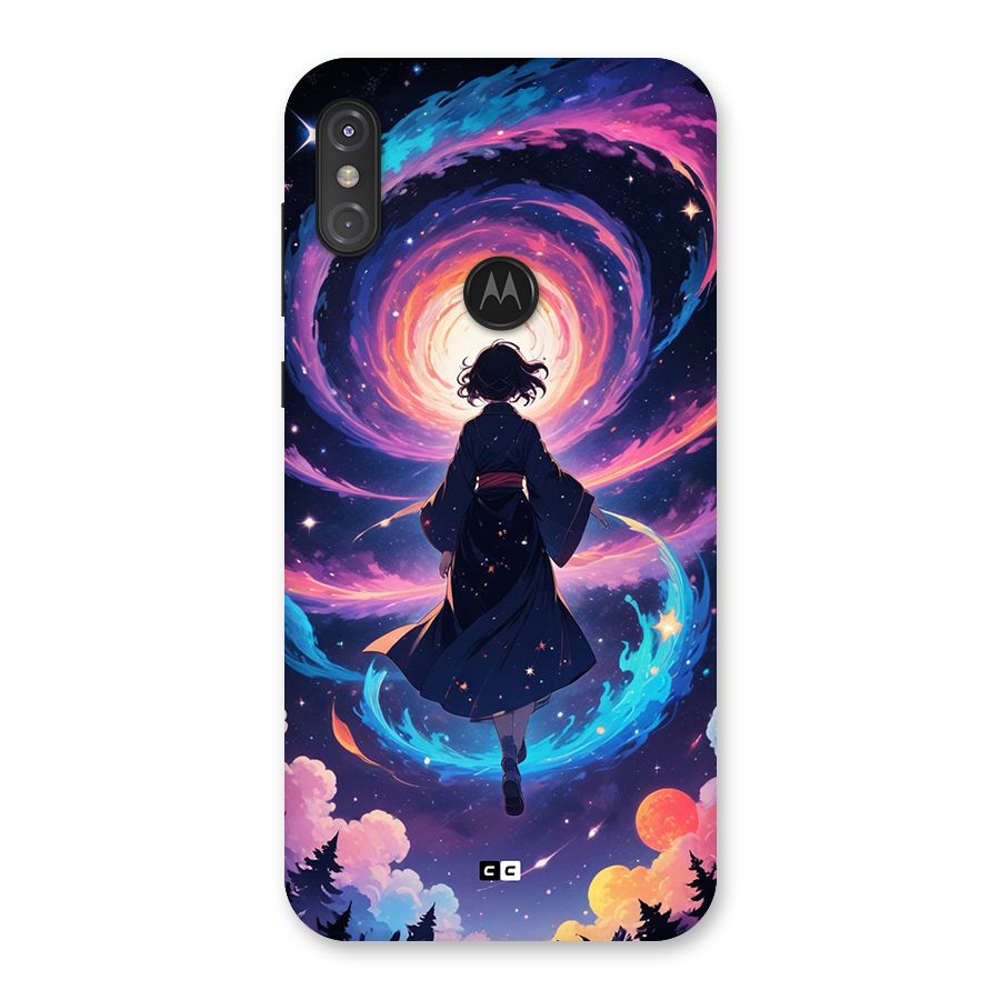 Anime Galaxy Girl Back Case for Motorola One Power