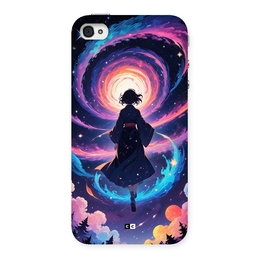 Anime Galaxy Girl Back Case for iPhone 4 4s