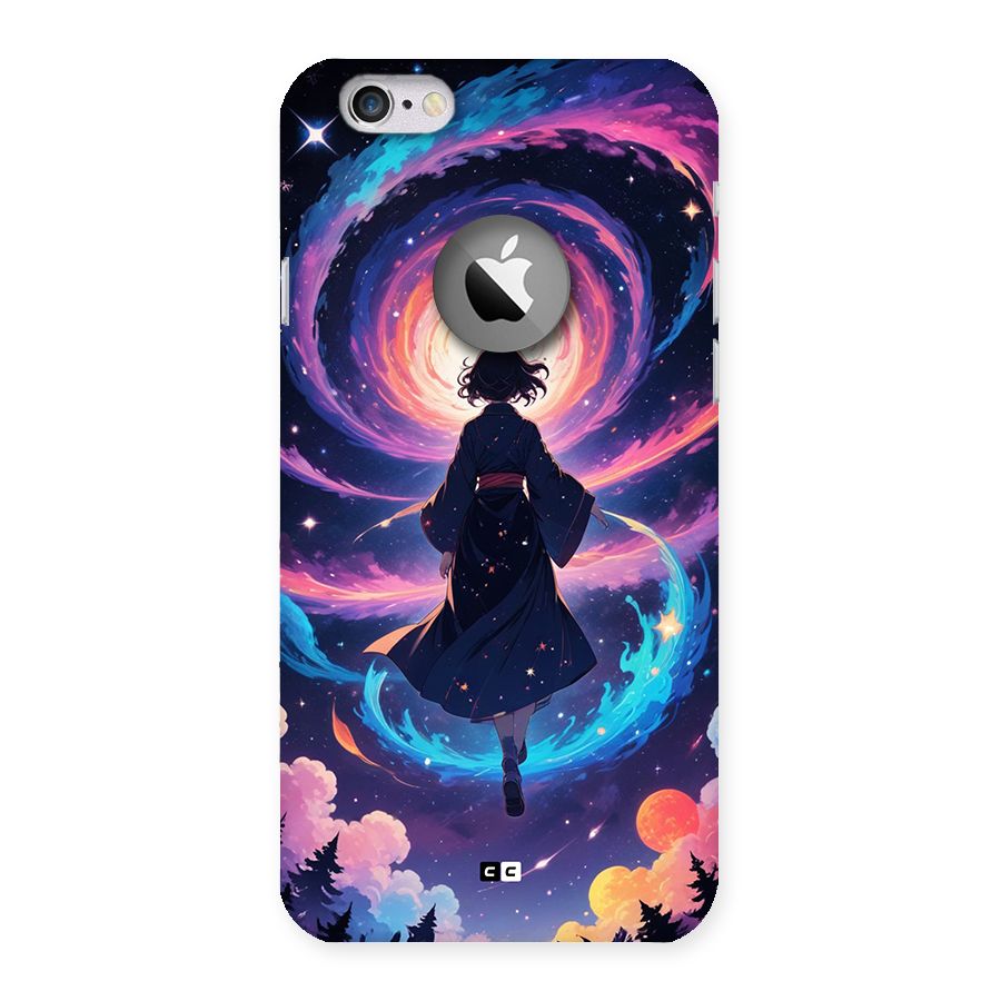 Anime Galaxy Girl Back Case for iPhone 6 Logo Cut