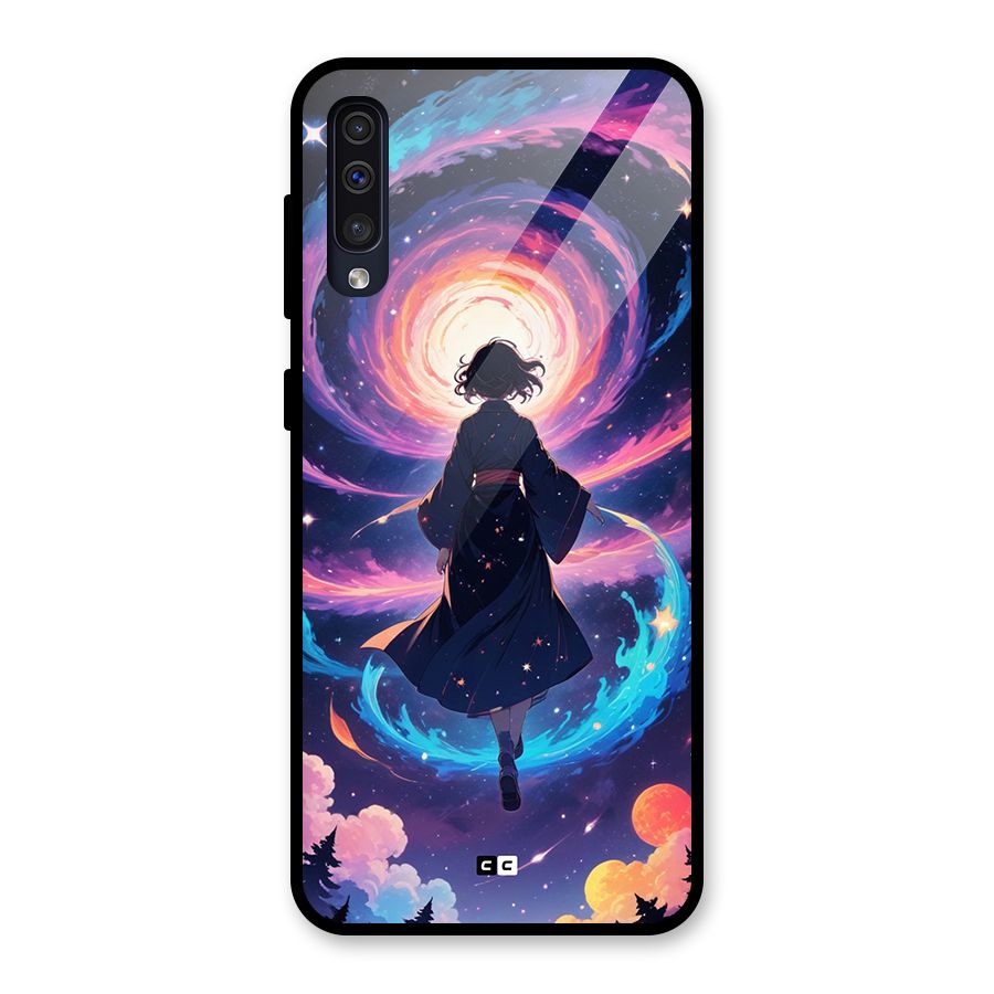 Anime Galaxy Girl Glass Back Case for Galaxy A30s