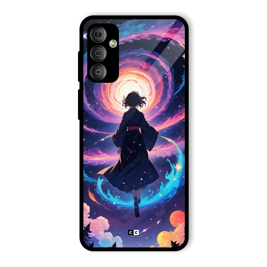 Anime Galaxy Girl Glass Back Case for Galaxy F23