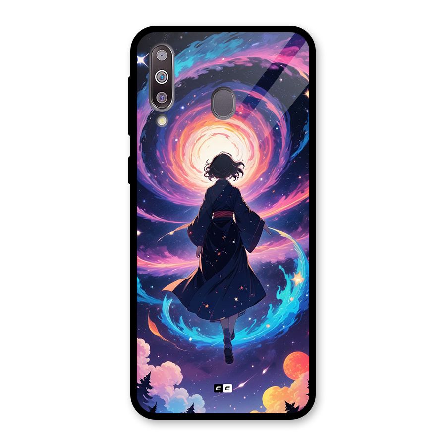 Anime Galaxy Girl Glass Back Case for Galaxy M30
