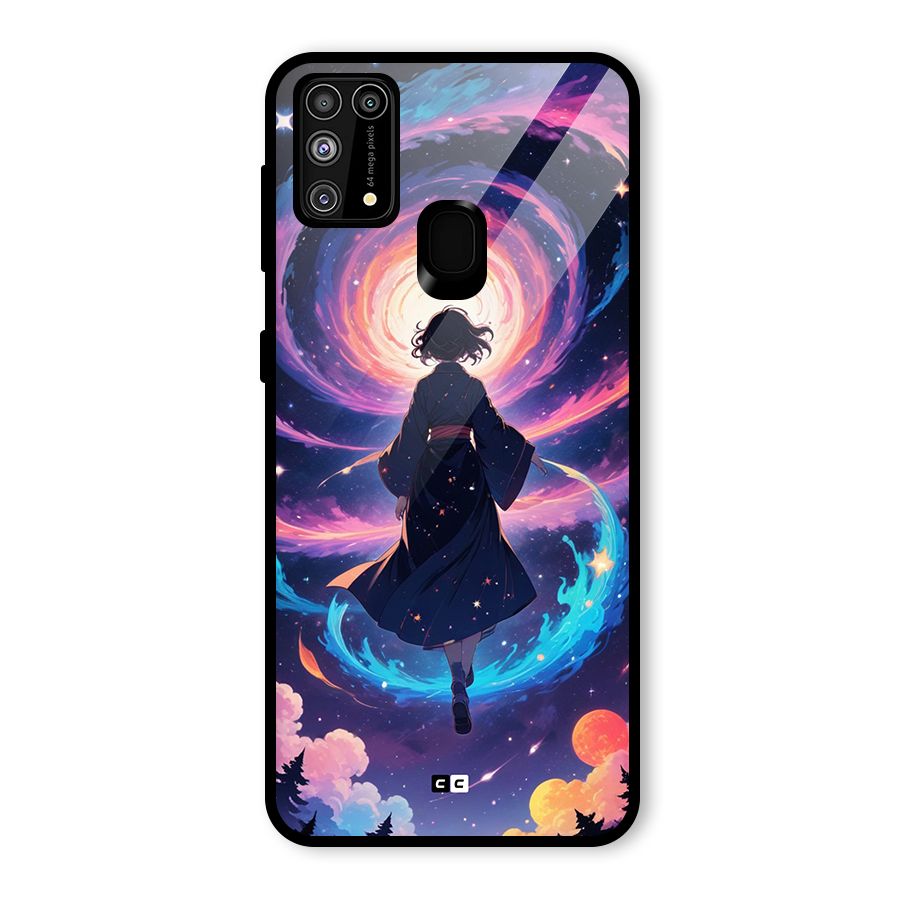 Anime Galaxy Girl Glass Back Case for Galaxy M31