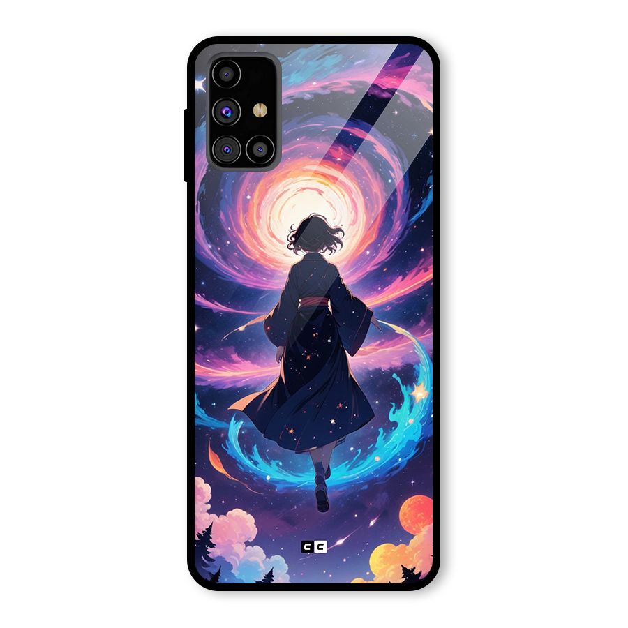 Anime Galaxy Girl Glass Back Case for Galaxy M31s
