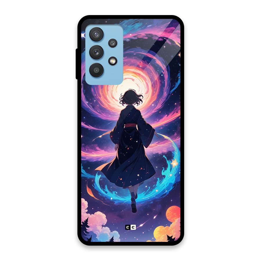 Anime Galaxy Girl Glass Back Case for Galaxy M32 5G