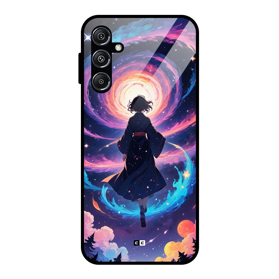 Anime Galaxy Girl Glass Back Case for Galaxy M34 5G