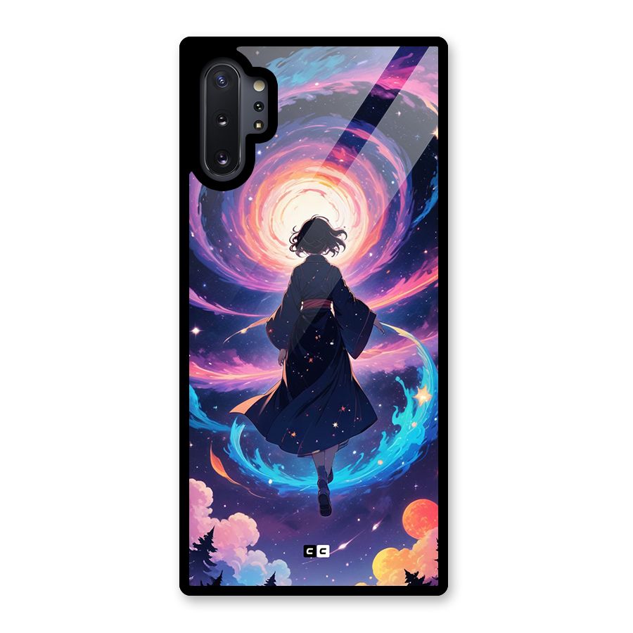 Anime Galaxy Girl Glass Back Case for Galaxy Note 10 Plus