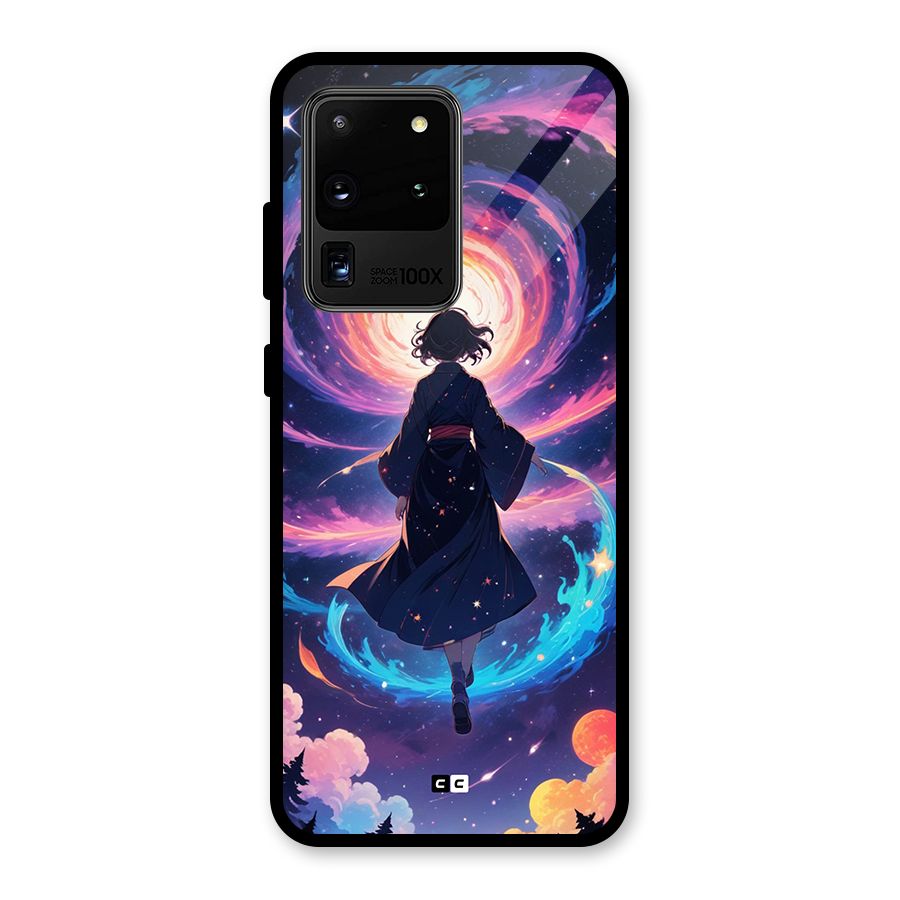 Anime Galaxy Girl Glass Back Case for Galaxy S20 Ultra