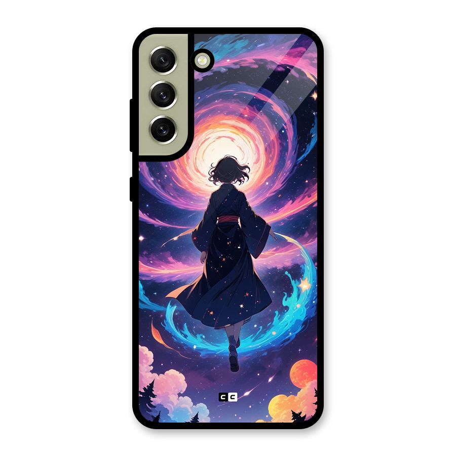Anime Galaxy Girl Glass Back Case for Galaxy S21 FE 5G