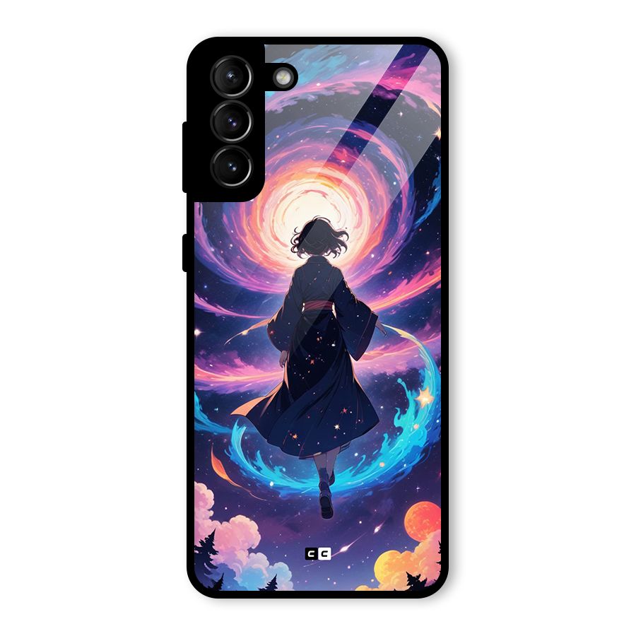 Anime Galaxy Girl Glass Back Case for Galaxy S21 Plus