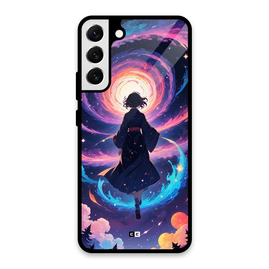 Anime Galaxy Girl Glass Back Case for Galaxy S22 Plus 5G