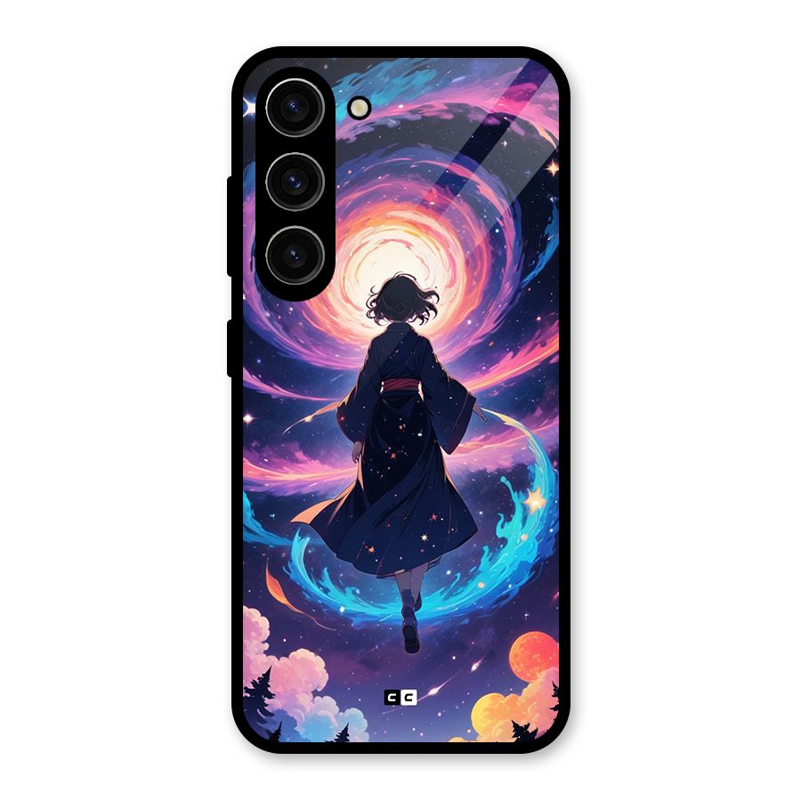 Anime Galaxy Girl Glass Back Case for Galaxy S23