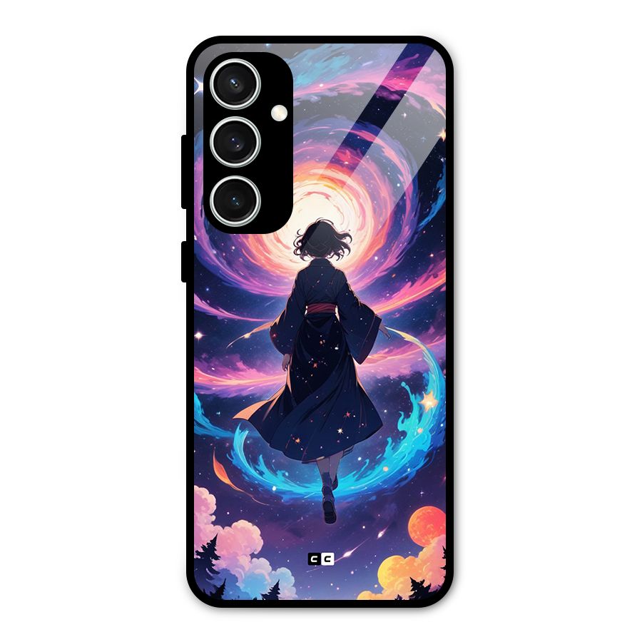 Anime Galaxy Girl Glass Back Case for Galaxy S23 FE