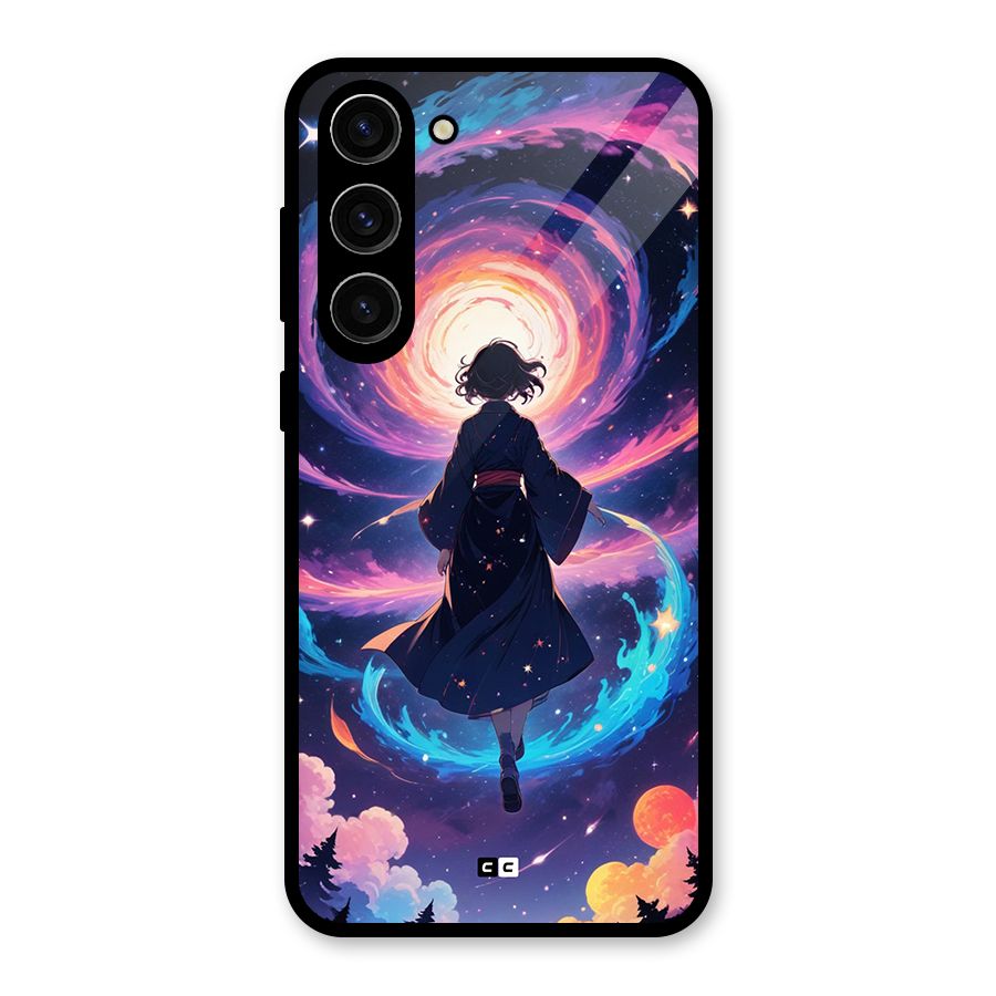 Anime Galaxy Girl Glass Back Case for Galaxy S23 Plus