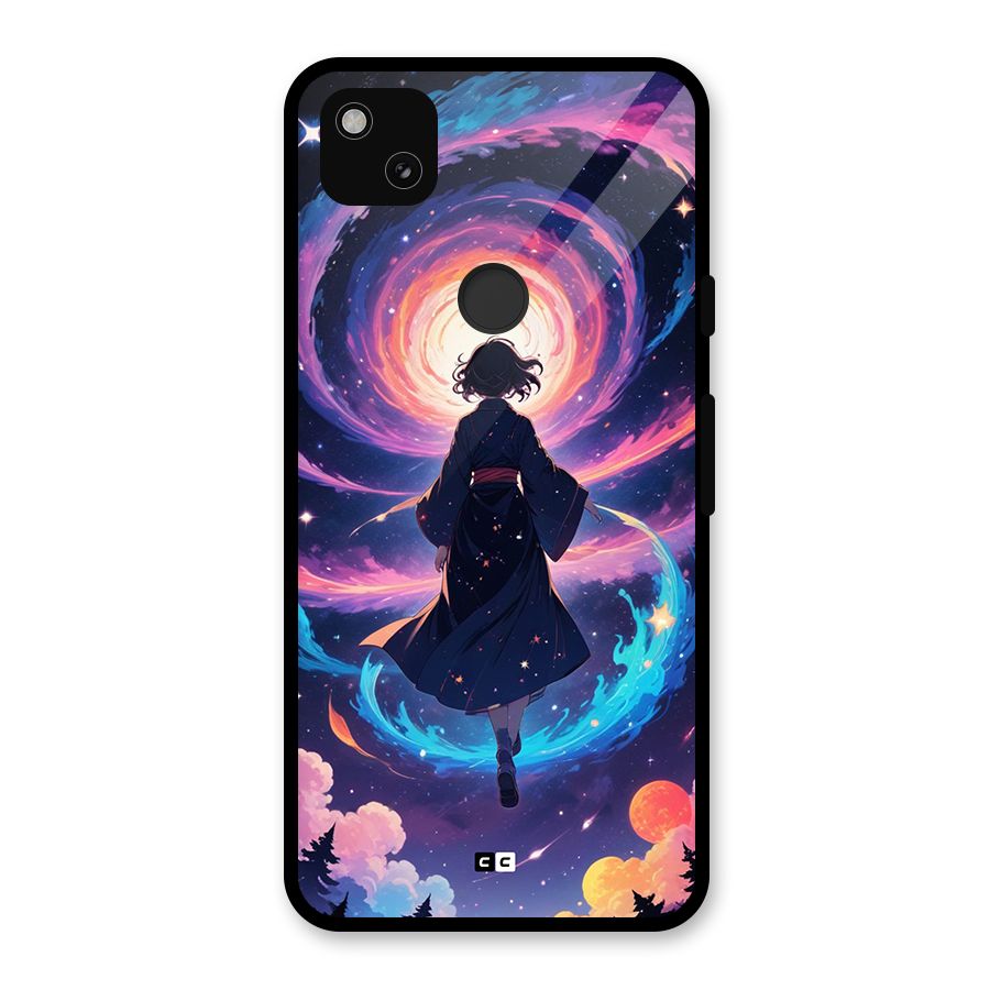 Anime Galaxy Girl Glass Back Case for Google Pixel 4a