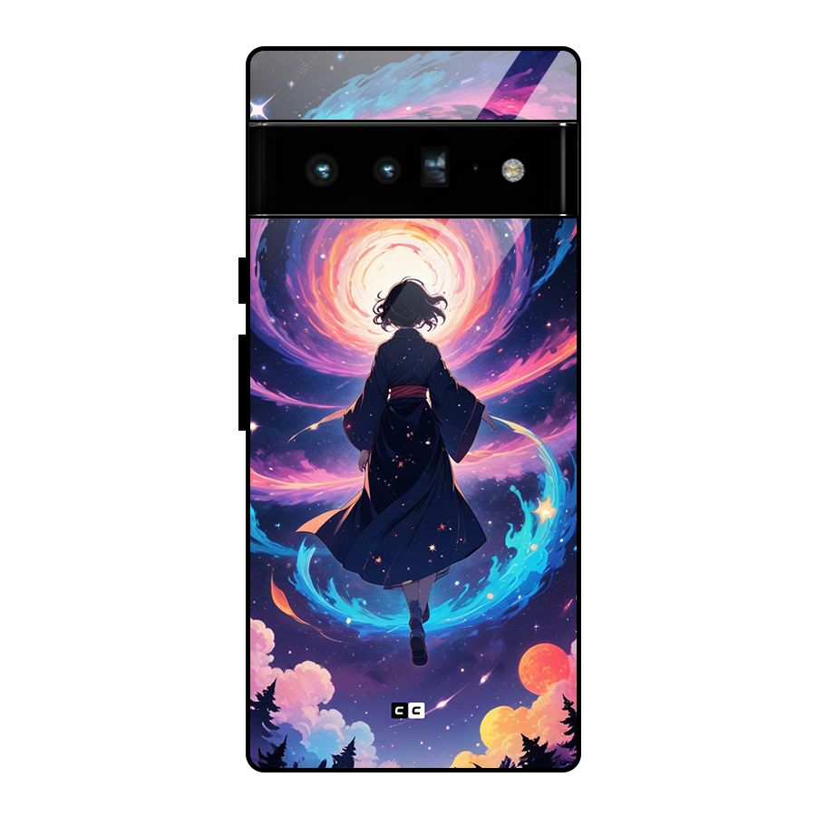 Anime Galaxy Girl Glass Back Case for Google Pixel 6 Pro