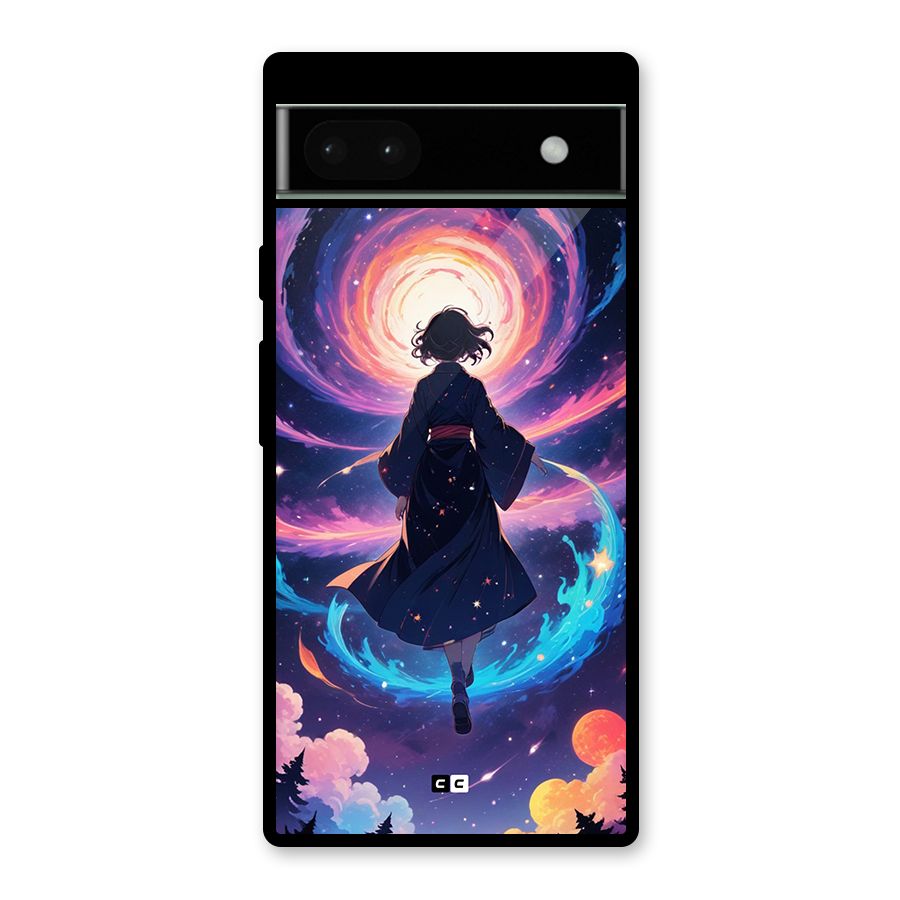 Anime Galaxy Girl Glass Back Case for Google Pixel 6a