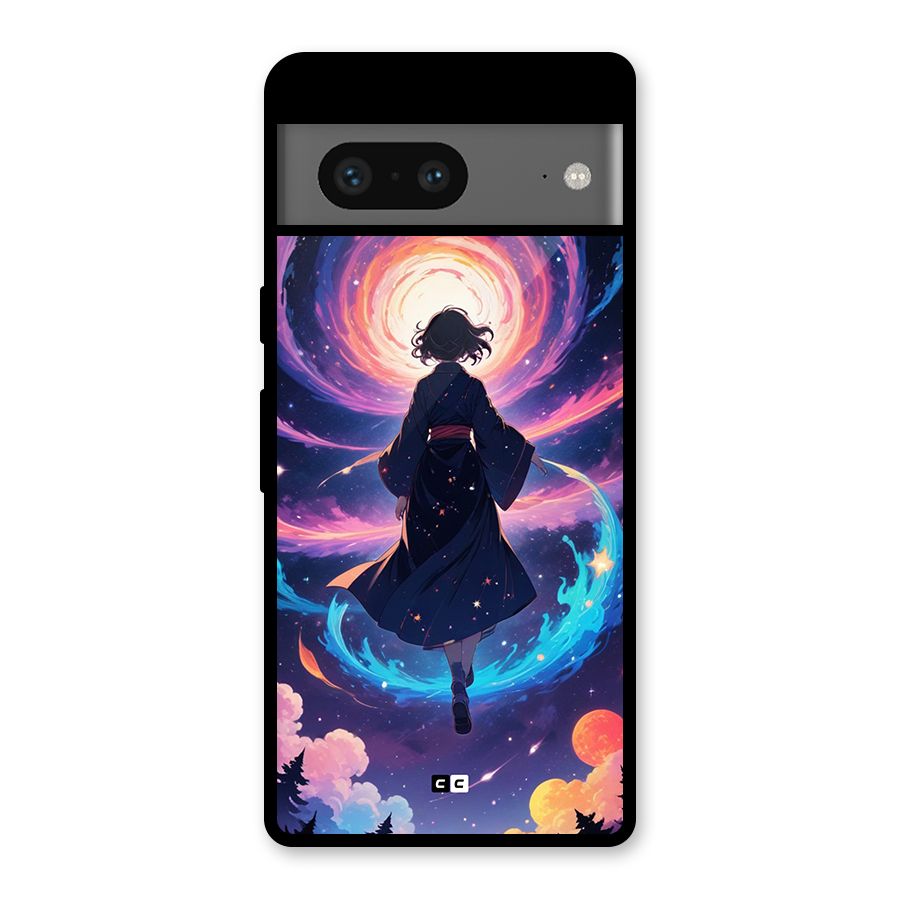 Anime Galaxy Girl Glass Back Case for Google Pixel 7