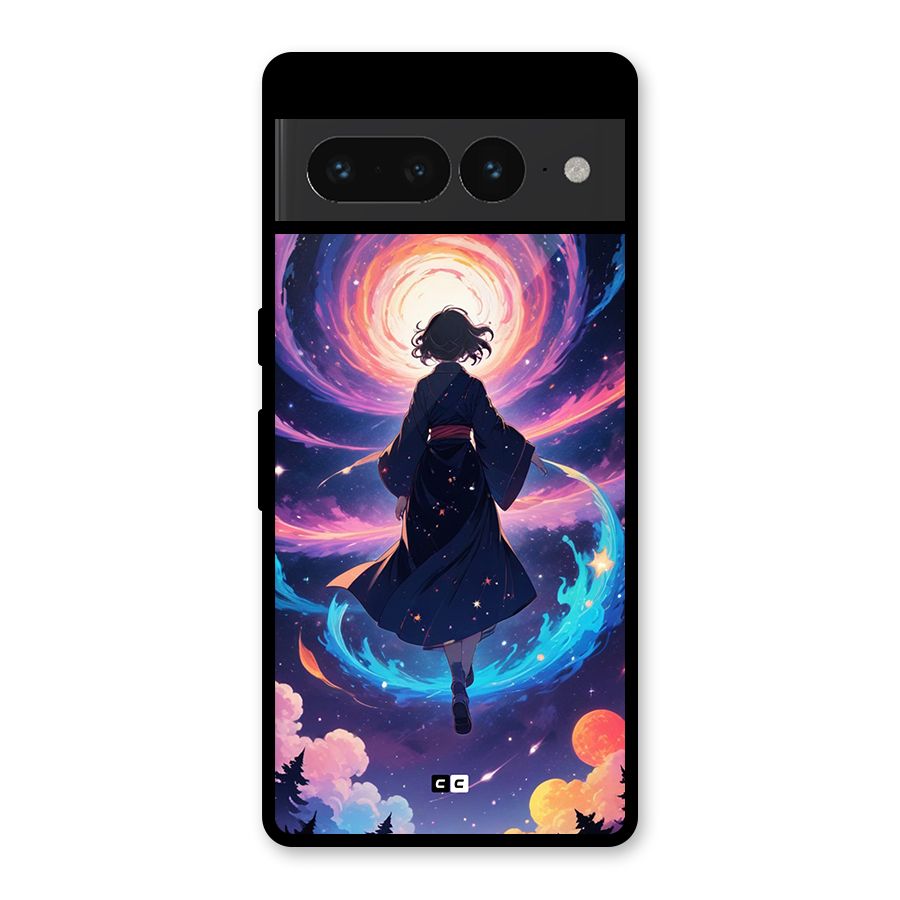Anime Galaxy Girl Glass Back Case for Google Pixel 7 Pro