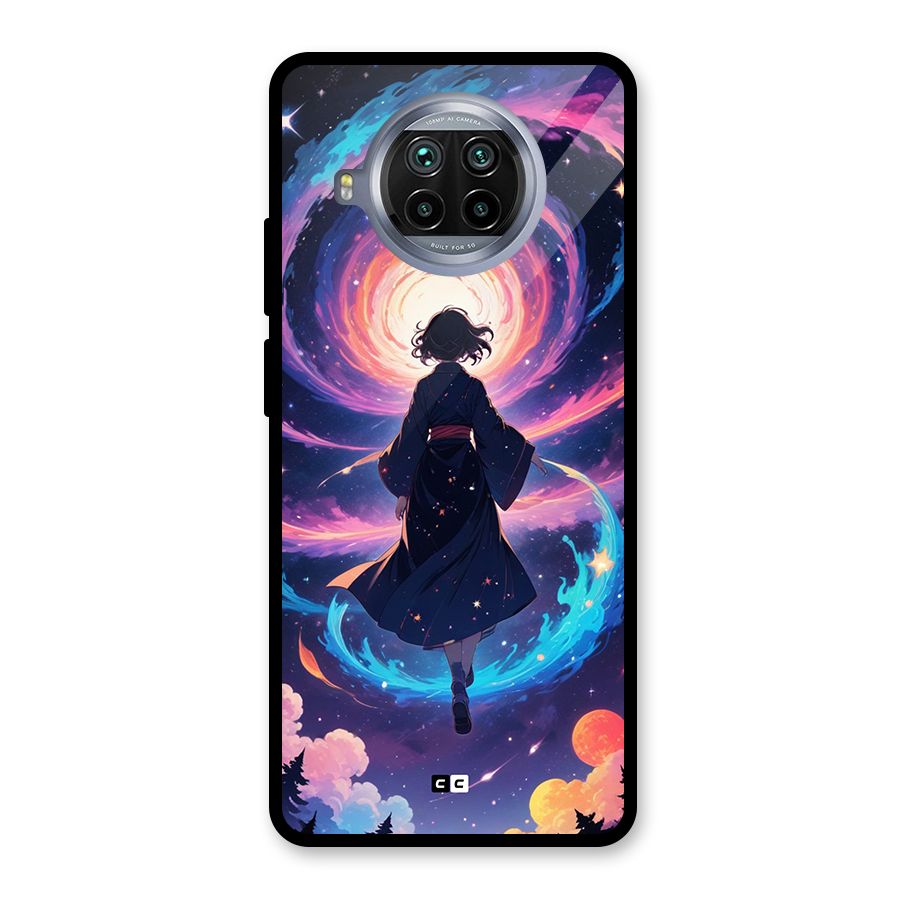 Anime Galaxy Girl Glass Back Case for Mi 10i