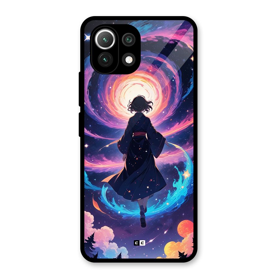 Anime Galaxy Girl Glass Back Case for Mi 11 Lite NE 5G
