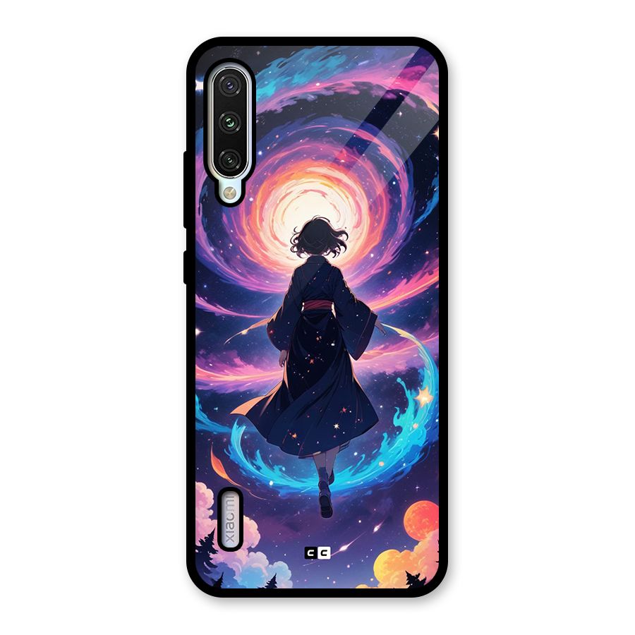 Anime Galaxy Girl Glass Back Case for Mi A3
