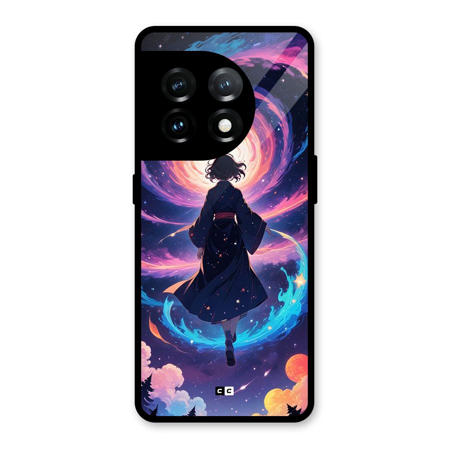 Anime Galaxy Girl Glass Back Case for OnePlus 11