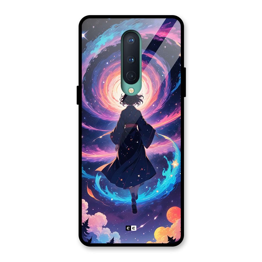 Anime Galaxy Girl Glass Back Case for OnePlus 8
