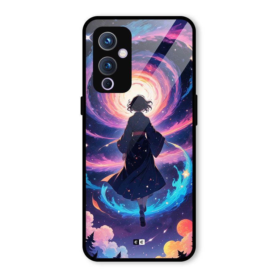 Anime Galaxy Girl Glass Back Case for OnePlus 9