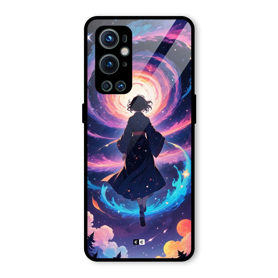Anime Galaxy Girl Glass Back Case for OnePlus 9 Pro