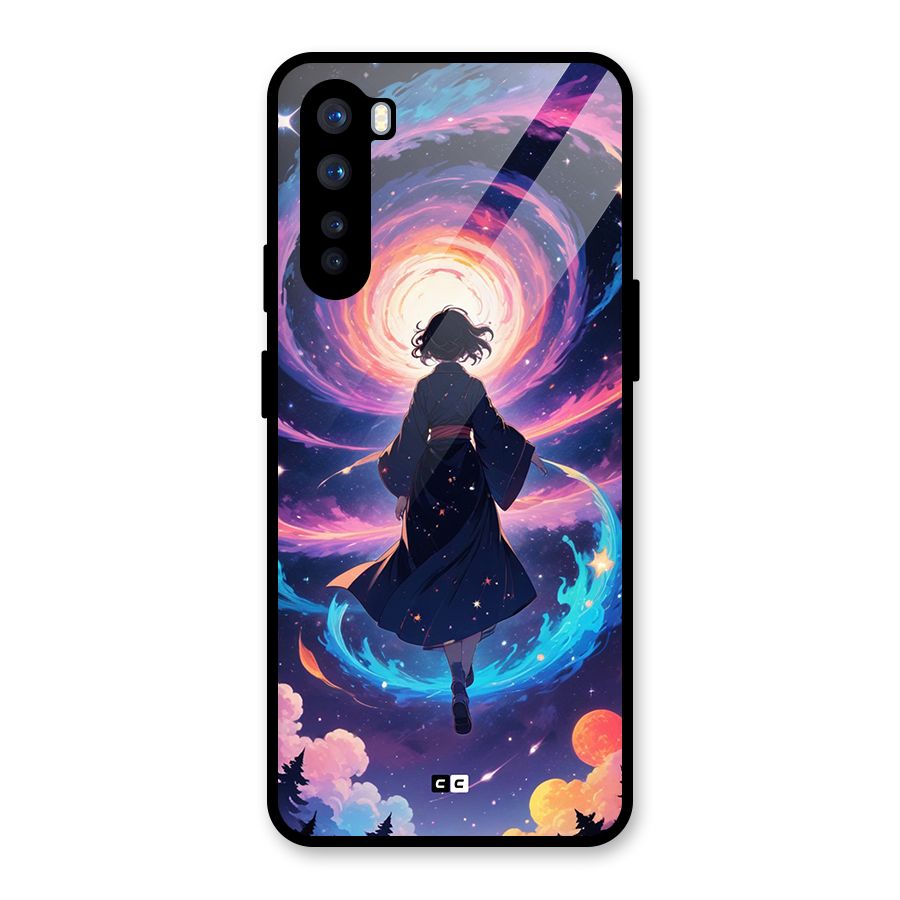 Anime Galaxy Girl Glass Back Case for OnePlus Nord