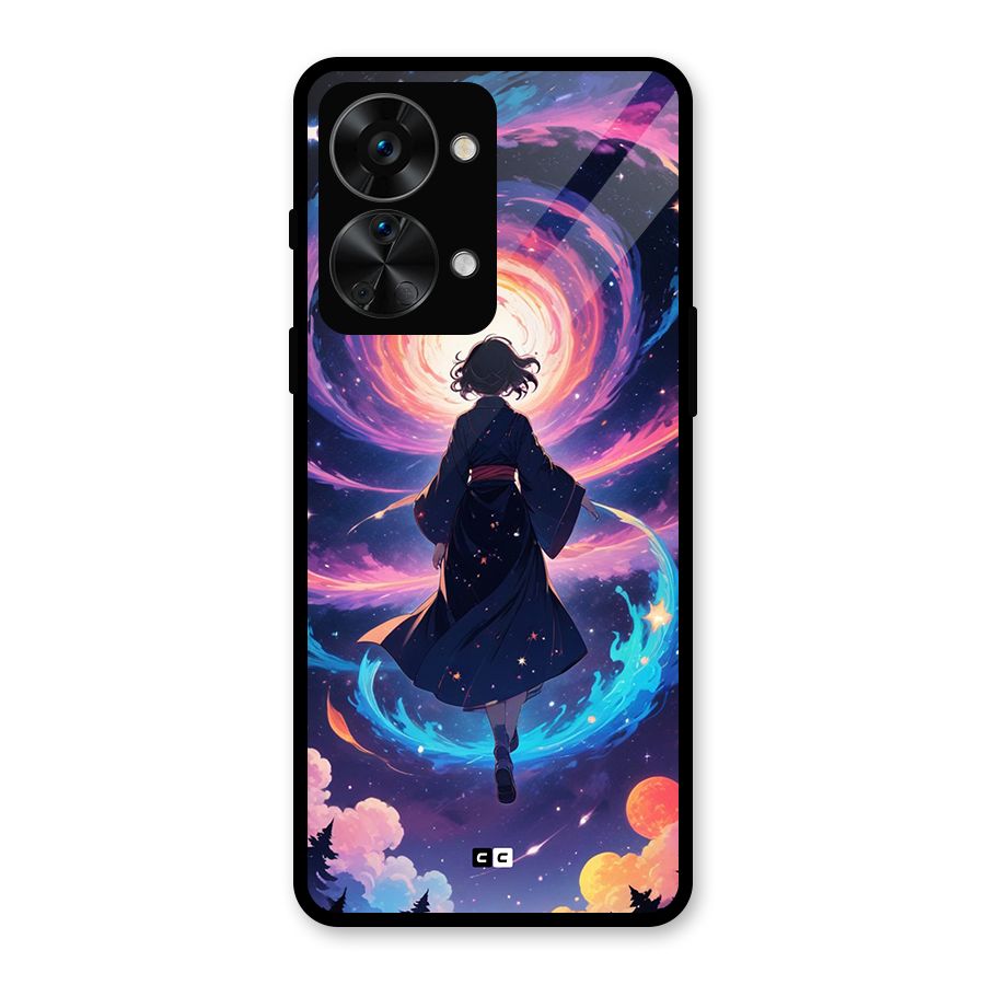 Anime Galaxy Girl Glass Back Case for OnePlus Nord 2T