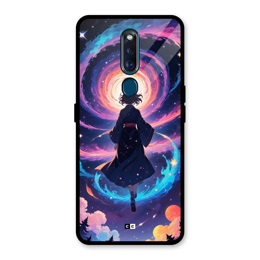 Anime Galaxy Girl Glass Back Case for Oppo F11 Pro