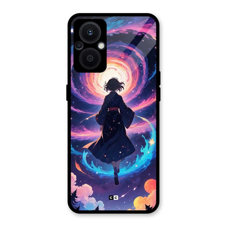 Anime Galaxy Girl Glass Back Case for Oppo F21s Pro 5G
