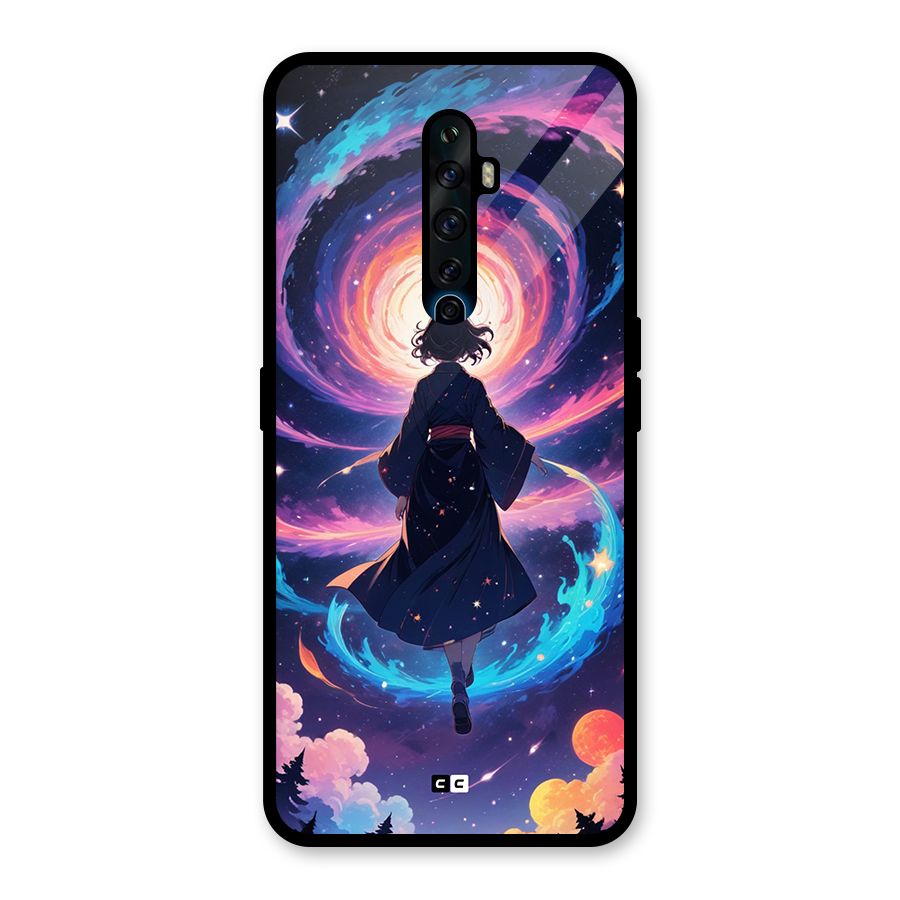 Anime Galaxy Girl Glass Back Case for Oppo Reno2 Z