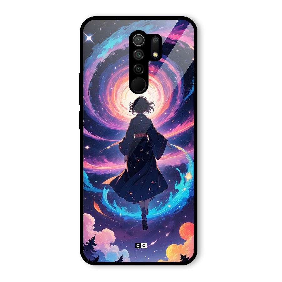 Anime Galaxy Girl Glass Back Case for Poco M2
