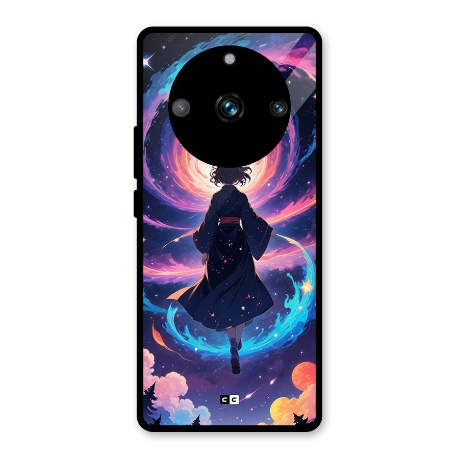 Anime Galaxy Girl Glass Back Case for Realme 11 Pro Plus