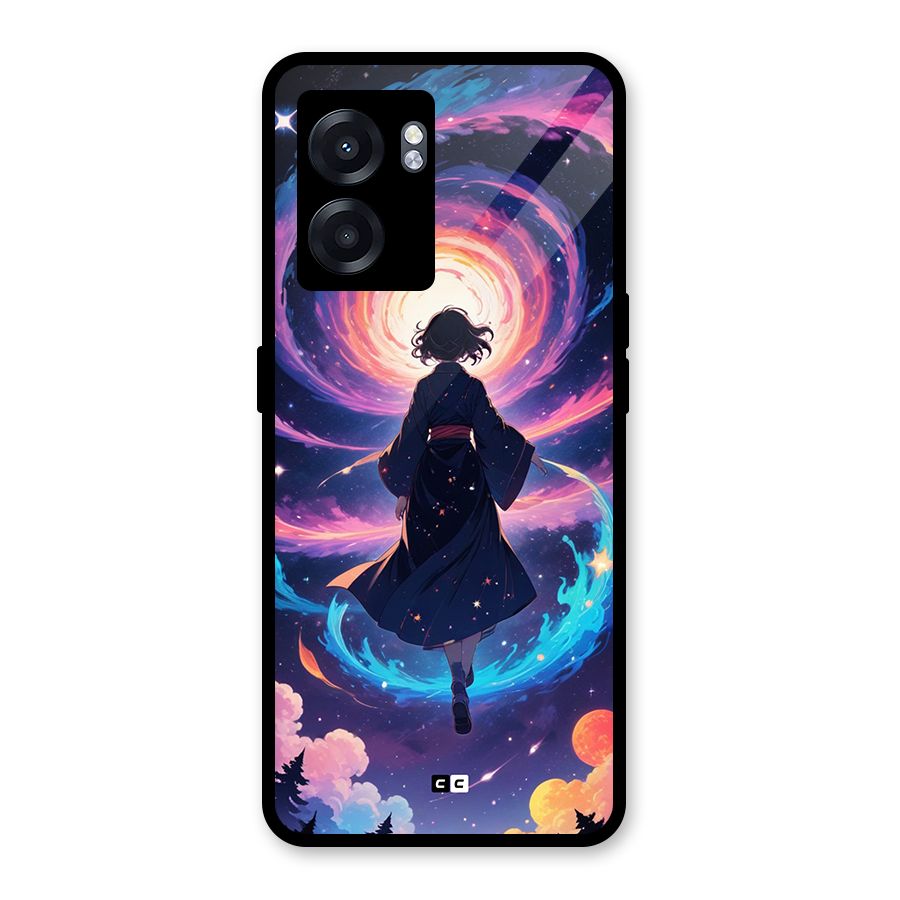 Anime Galaxy Girl Glass Back Case for Realme Narzo 50 5G