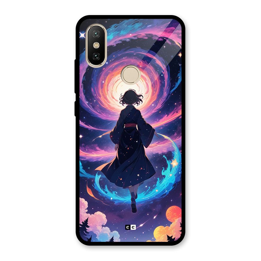 Anime Galaxy Girl Glass Back Case for Redmi A2