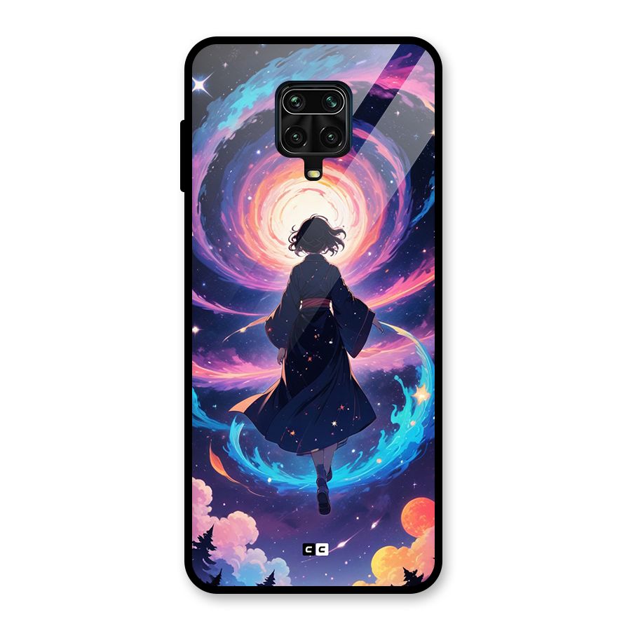 Anime Galaxy Girl Glass Back Case for Redmi Note 10 Lite