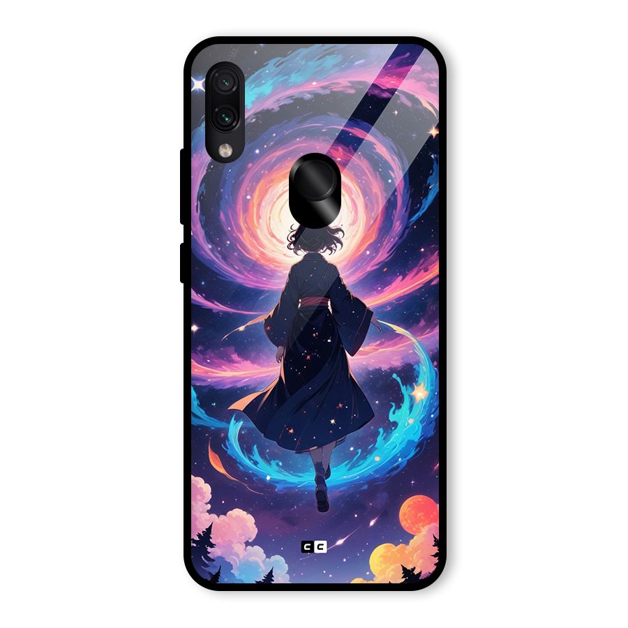 Anime Galaxy Girl Glass Back Case for Redmi Note 7 Pro