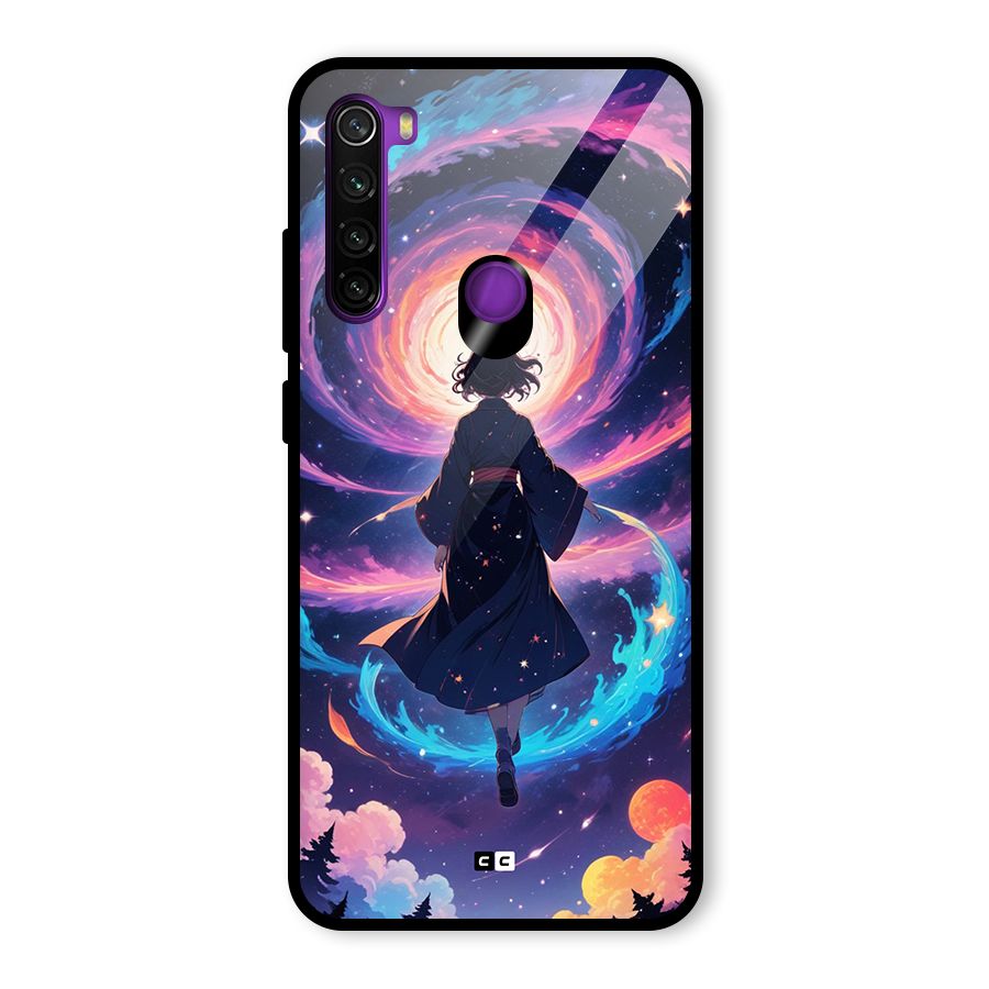 Anime Galaxy Girl Glass Back Case for Redmi Note 8