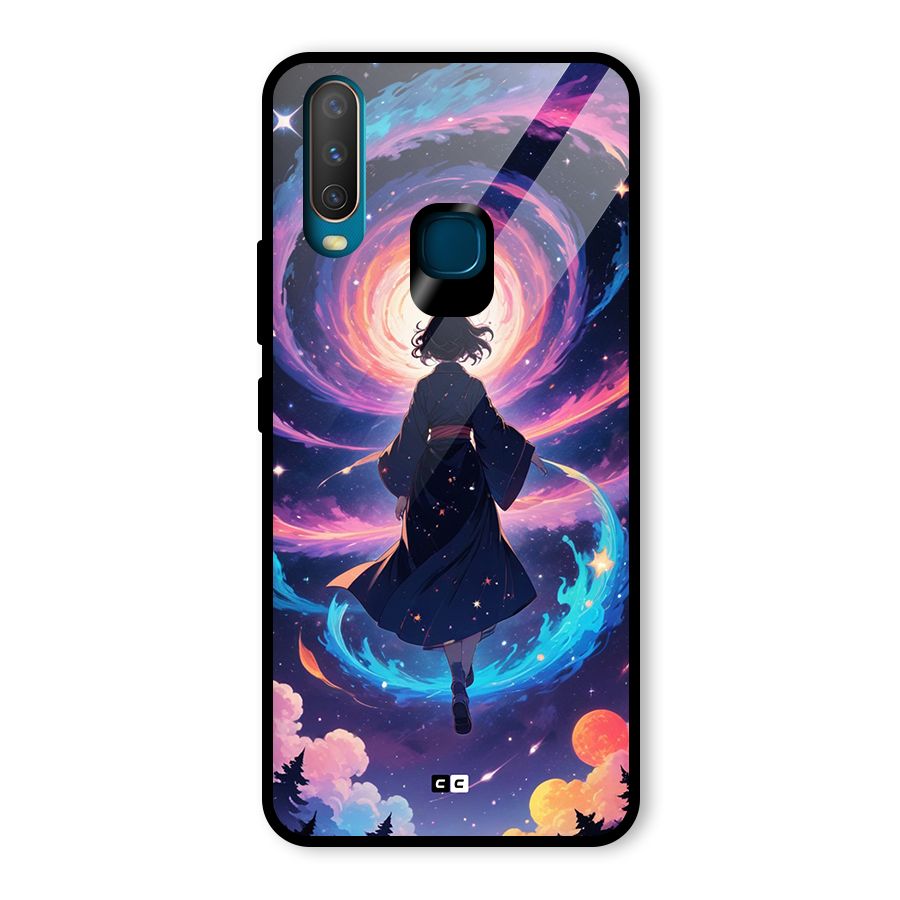 Anime Galaxy Girl Glass Back Case for Vivo U10